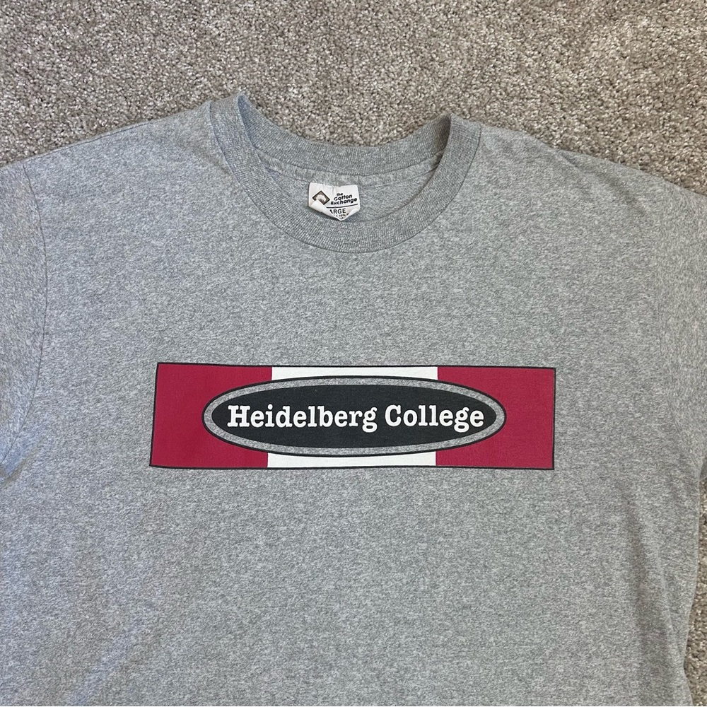 Vintage Heidelberg College T-Shirt The Cotton Exchange Gray XL Made in USA - Picture 2 of 7